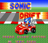 Заставка игры Sonic Drift